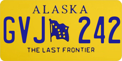 AK license plate GVJ242