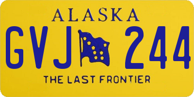 AK license plate GVJ244