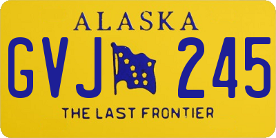 AK license plate GVJ245