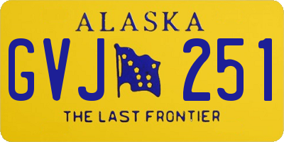 AK license plate GVJ251