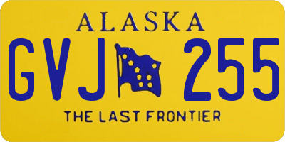 AK license plate GVJ255