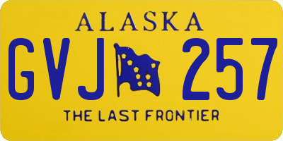 AK license plate GVJ257