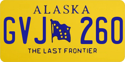 AK license plate GVJ260