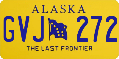 AK license plate GVJ272