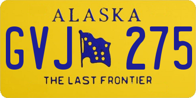 AK license plate GVJ275