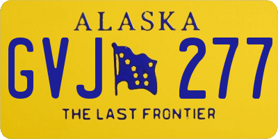 AK license plate GVJ277