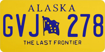 AK license plate GVJ278