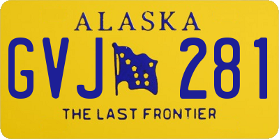 AK license plate GVJ281