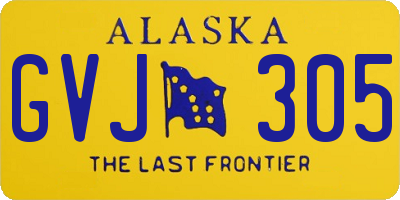 AK license plate GVJ305