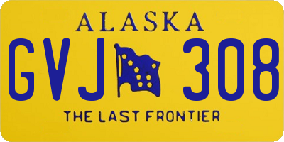 AK license plate GVJ308