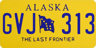 AK license plate GVJ313