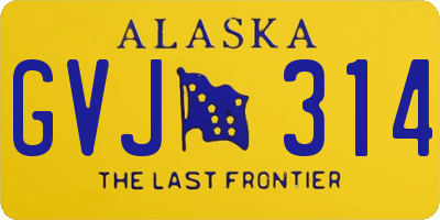 AK license plate GVJ314