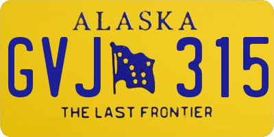 AK license plate GVJ315