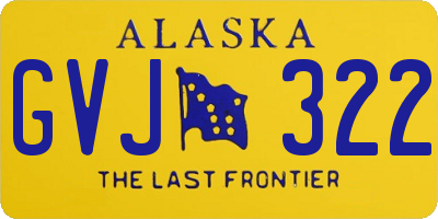 AK license plate GVJ322