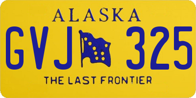 AK license plate GVJ325