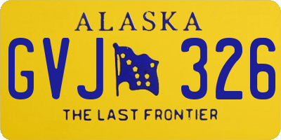 AK license plate GVJ326