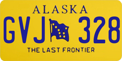 AK license plate GVJ328