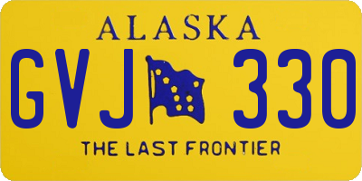 AK license plate GVJ330