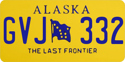 AK license plate GVJ332