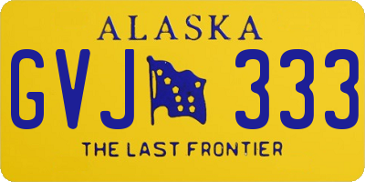 AK license plate GVJ333