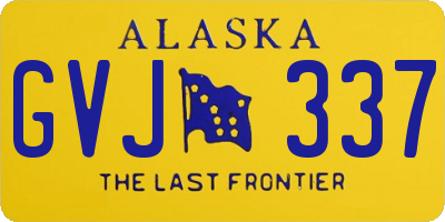 AK license plate GVJ337