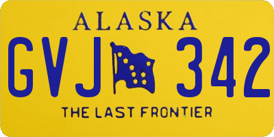 AK license plate GVJ342