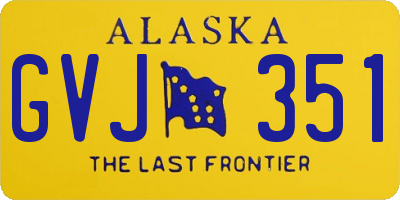 AK license plate GVJ351