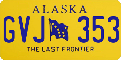 AK license plate GVJ353