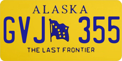 AK license plate GVJ355