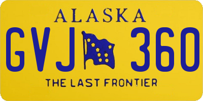 AK license plate GVJ360