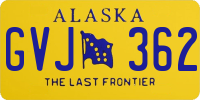 AK license plate GVJ362