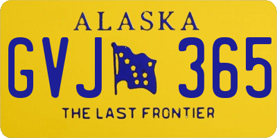 AK license plate GVJ365