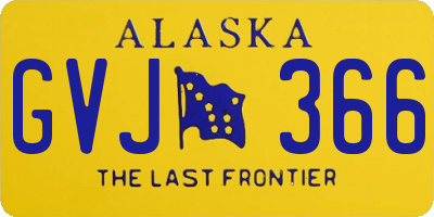 AK license plate GVJ366