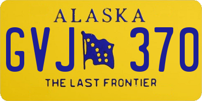 AK license plate GVJ370