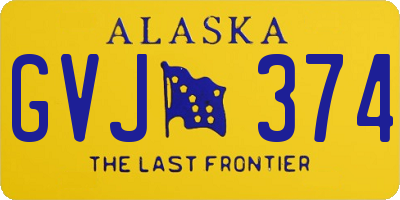 AK license plate GVJ374