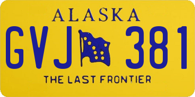 AK license plate GVJ381