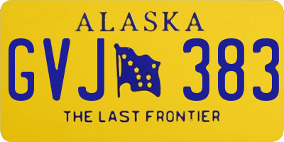 AK license plate GVJ383