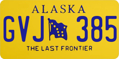 AK license plate GVJ385