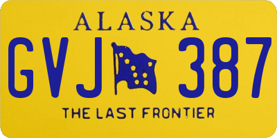 AK license plate GVJ387