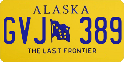 AK license plate GVJ389