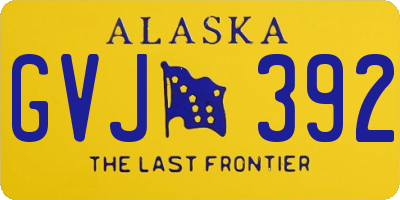 AK license plate GVJ392