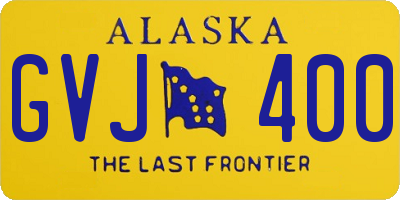 AK license plate GVJ400