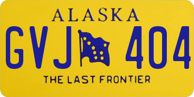 AK license plate GVJ404