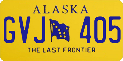 AK license plate GVJ405