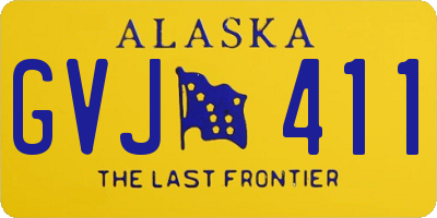 AK license plate GVJ411