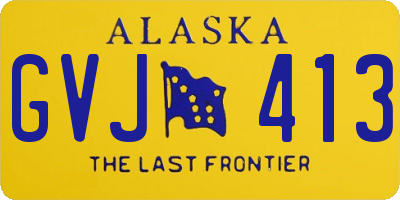 AK license plate GVJ413