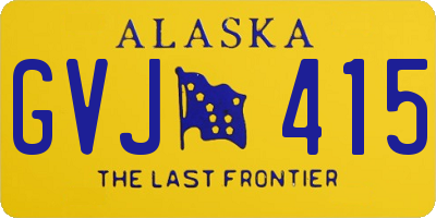 AK license plate GVJ415