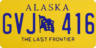 AK license plate GVJ416