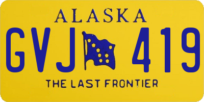 AK license plate GVJ419