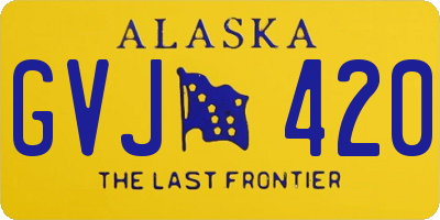 AK license plate GVJ420